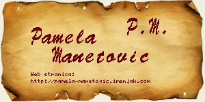 Pamela Manetović vizit kartica